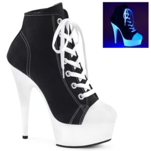 DELIGHT-600SK-02 ° Plateau Exotic Dancing Damen High Heel Sneaker ° Schwarz °...