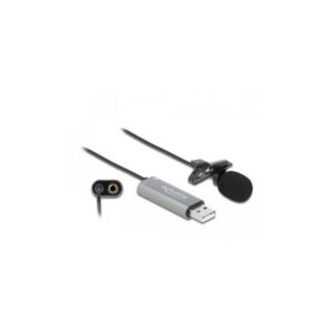 Delock 66638 - USB Krawatten Lavalier Mikrofon Omnid. 24 Bit /... Headset