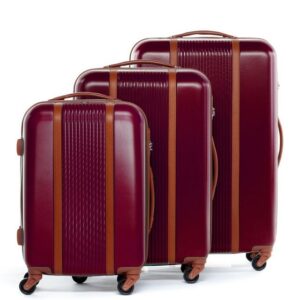 FERGÉ Kofferset 3 teilig Hartschale Milano, Trolley 3er Koffer Set, Reisekoffer 4 Rollen, Premium Rollkoffer