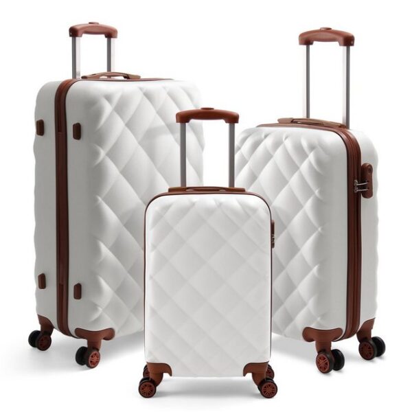 HOMELUX Trolleyset Kofferset 3er ABS Hartschale Reisekoffer, 4 Rollen, 4 Rollen, (Set, 3), Rollkoffer Trolley Hartschalen koffer Set - M-L-XL