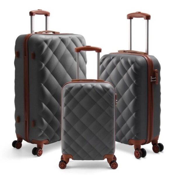 HOMELUX Trolleyset Kofferset 3er ABS Hartschale Reisekoffer, 4 Rollen, 4 Rollen, (Set, 3), Rollkoffer Trolley Hartschalen koffer Set - M-L-XL