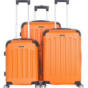 KESSMANN Kofferset Hartschalenkoffer Set 3 teilig Kofferset S-M L XL Koffer -VARIANTE-, 4 Rollen, (Koffer-Set, 3 tlg., Leichtgewicht Rollkoffer 360° Rollen Reisen Urlaub Reisekoffer Set), Trolley Gepäckset Hartschalenkoffer Urlaubskoffer Handgepäck Organizer