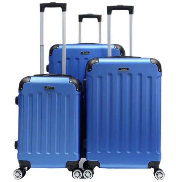 KESSMANN Kofferset Hartschalenkoffer Set 3 teilig Kofferset S-M L XL Koffer -VARIANTE-, 4 Rollen, (Koffer-Set, 3 tlg., Leichtgewicht Rollkoffer 360° Rollen Reisen Urlaub Reisekoffer Set), Trolley Gepäckset Hartschalenkoffer Urlaubskoffer Handgepäck Organizer