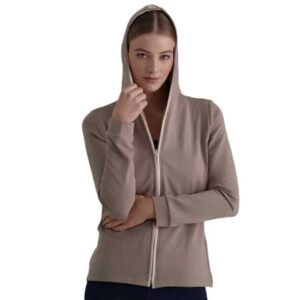 Lounge Cherie Yoga Jacke Anett Damen Hoodie (Schlamm 40) Fitnessbekleidung