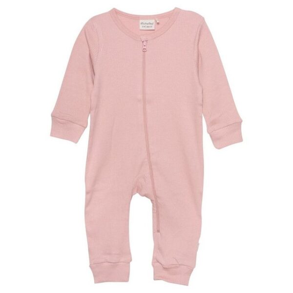 Minymo Jumpsuit Minymo Jumpsuit LS Rib Misty Rose Jumpsuit