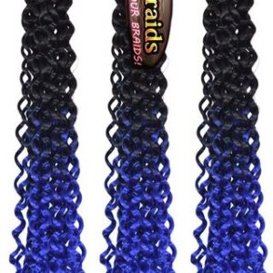 MyBraids YOUR BRAIDS! Kunsthaar-Extension Deep Wave Crochet Braids 3er Pack Flechthaar Ombre Zöpfe Wellig