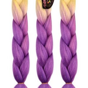 MyBraids YOUR BRAIDS! Kunsthaar-Extension Jumbo Braids Flechthaar Zöpfe 2-farbig im 3er Pack