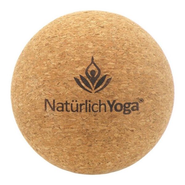 NatürlichYoga® Massageball Natürlich Yoga® Yogaball - Faszienball aus echtem Kork - 10 cm Durchmesser, Naturprodukt antiallergisch antistatisch wasserabweisend