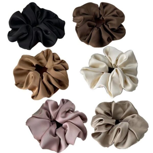 Rnemitery Haarband Haargummis Seide Scrunchies Satin für Damen, 6 Stück, 6-tlg.