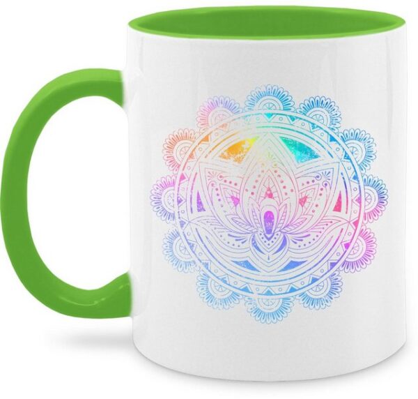 Shirtracer Tasse Lotusblume Lotus Meditation Entspannung Spirituelle Mandala Pilates, Keramik, Yoga