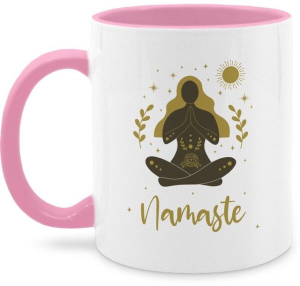 Shirtracer Tasse Namaste Chakra Mandala Yoga, Keramik, Yoga