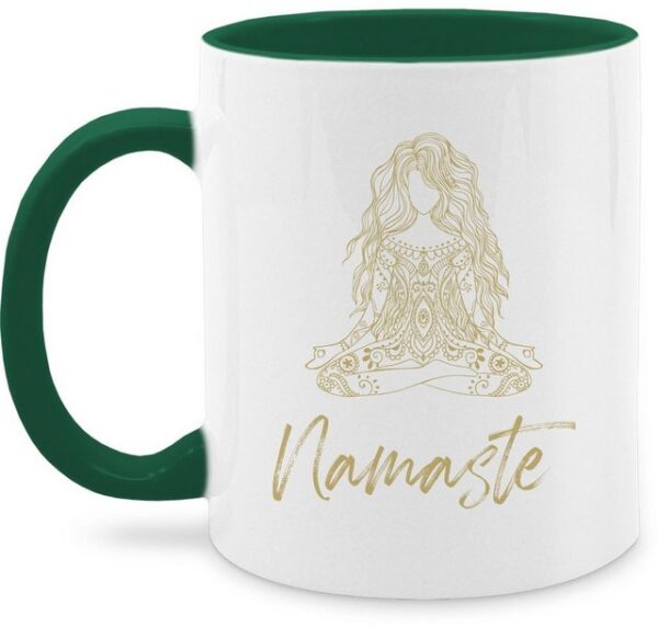 Shirtracer Tasse Namaste Yoga Spiritual Mandala, Keramik, Yoga