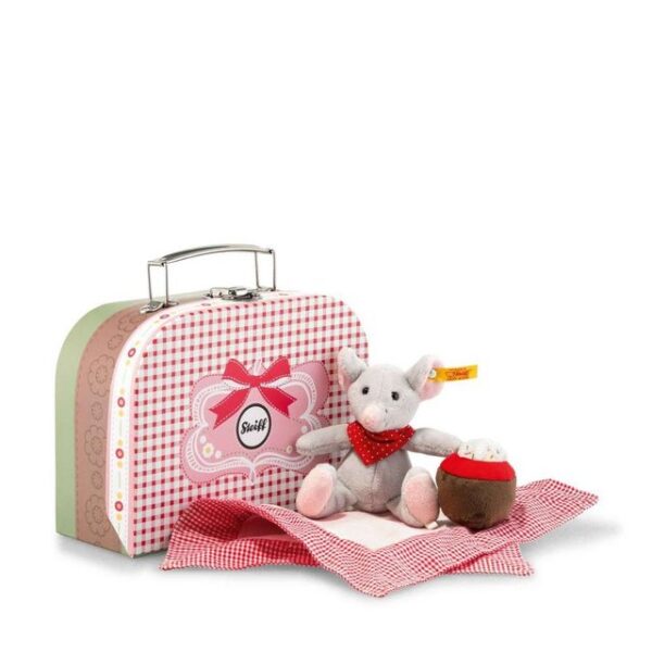 Steiff Kuscheltier Steiff 113604 Maus Picnis Friends Mr. Little 12cm grau im Koffer 3tlg.