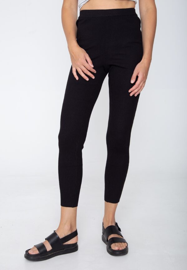 Urban Classics - Ladies Rib Knit Black - Leggings