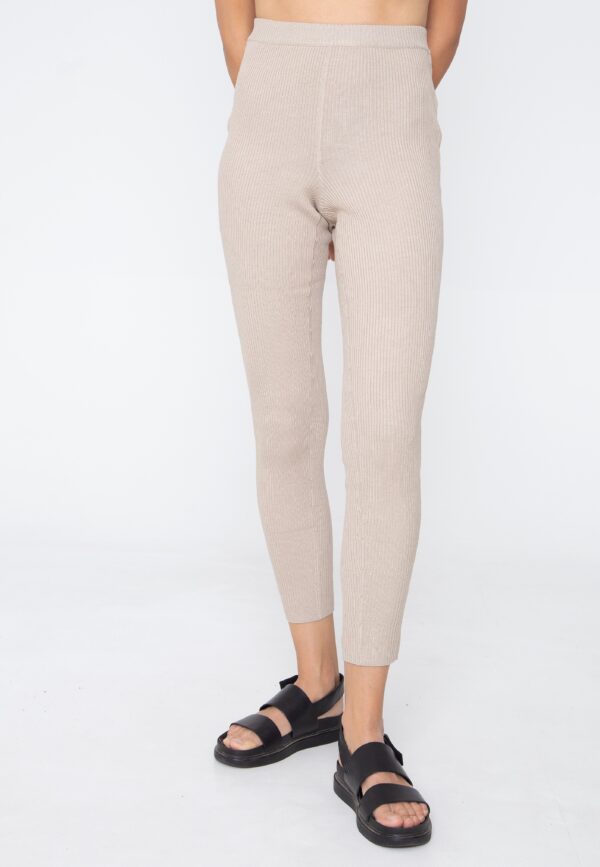 Urban Classics - Ladies Rib Knit Lighttaupe - Leggings