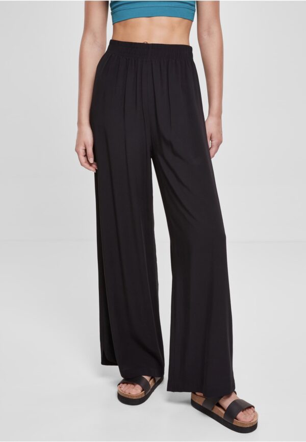 Urban Classics - Ladies Wide Leg Viscose Black - Hose