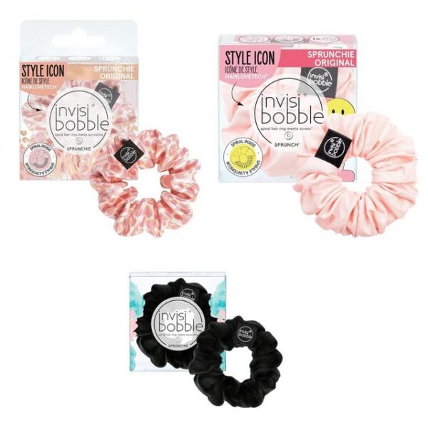 invisibobble Spiral-Haargummi 3 x invisibobble Sprunchie Haargummi Diverse Farben Eleganter Look Haa