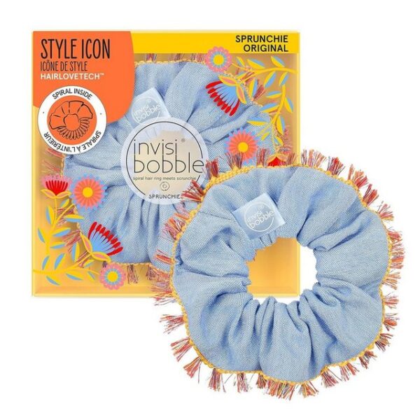 invisibobble Spiral-Haargummi invisibobble Sprunchie Hola Lola Scrunchie Haargummi Denim Blau Herbst