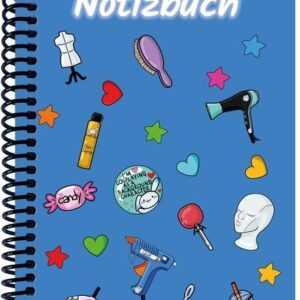 A 4 Notizbuch Manga Items, blau, liniert