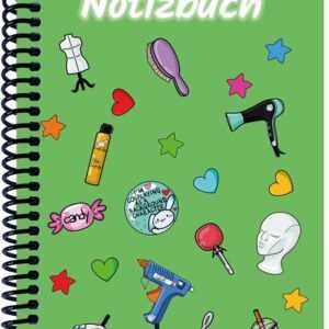 A 4 Notizbuch Manga Items, grün, liniert