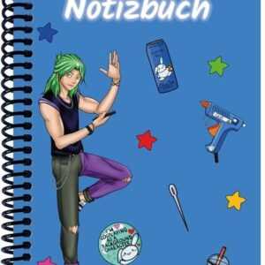 A 4 Notizbuch Manga Quinn, blau, blanko