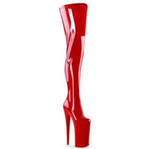 BEYOND-4000 ° Plateau Exotic Dancing Damen Stiefel ° Rot Stretchlack ° Pleaser