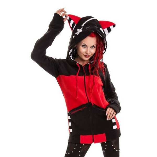 Bye Bye Kitty Kapuzensweatshirt Kapuzenjacke Star Kitty Hood Cute Kawaii Cosplay Katze Cat Neko