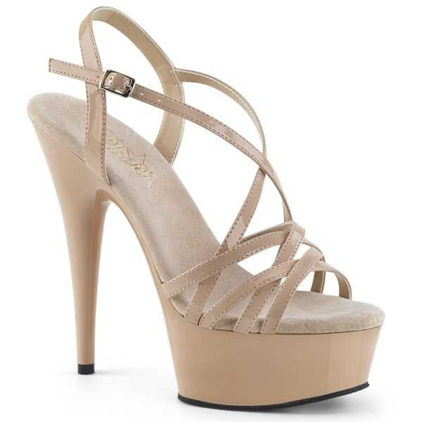 DELIGHT-613 ? Plateau Exotic Dancing Damen Sandale ? Beige ? Pleaser