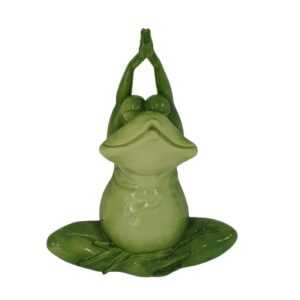 Dekofigur Yoga Frosch 32,5 x 26,5 cm grün