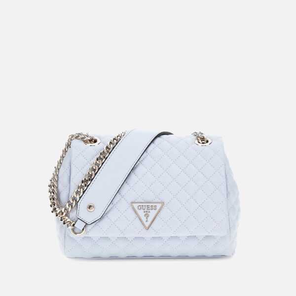 Guess Rianee Quilt Convertible Flap Cross Body Bag - Sky Blue