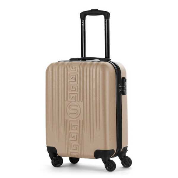 HOMELUX Hartschalen-Trolley Handgepäck Koffer Trolley Hartschalen Rollkoffer, 4 Rollen, Champagner, Reisekoffer, M