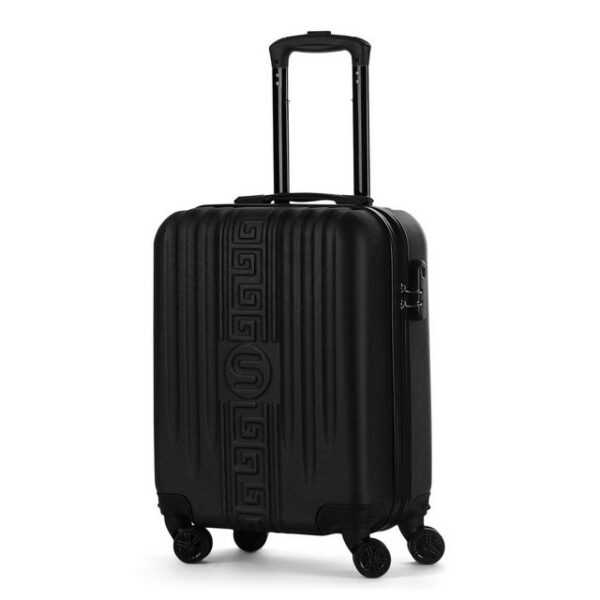 HOMELUX Hartschalen-Trolley Handgepäck Koffer Trolley Hartschalen Rollkoffer, 4 Rollen, Schwarz, Reisekoffer, M