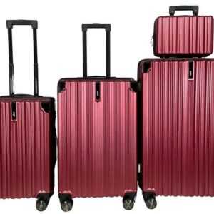 KESSMANN Kofferset Hartschalen Koffer Set 4 Teilig S klein M mittel L groß XL Trolley, 4 Rollen, (Koffer-Set, 4 tlg., Leichtgewicht Rollkoffer 360° Rollen Reisen Urlaub Reisekoffer Set), Trolley Gepäckset Hartschalenkoffer Urlaubskoffer Handgepäck Organizer