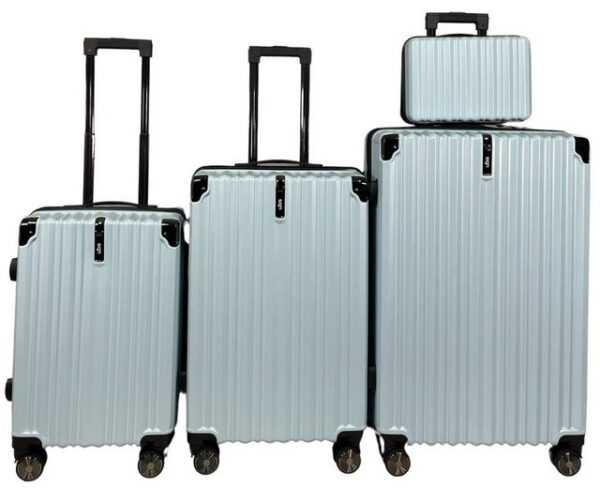 KESSMANN Kofferset Hartschalen Koffer Set 4 Teilig S klein M mittel L groß XL Trolley, 4 Rollen, (Koffer-Set, 4 tlg., Leichtgewicht Rollkoffer 360° Rollen Reisen Urlaub Reisekoffer Set), Trolley Gepäckset Hartschalenkoffer Urlaubskoffer Handgepäck Organizer