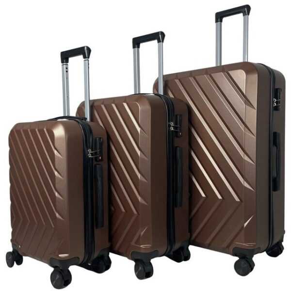 KESSMANN Kofferset Hartschalenkoffer Set 3 Teilig Kofferset M klein L mittel XL groß, 4 Rollen, (Koffer-Set, 3 tlg., Leichtgewicht Rollkoffer 360° Rollen Reisen Urlaub Reisekoffer Set), Trolley Gepäckset Hartschalenkoffer Urlaubskoffer Handgepäck Organizer