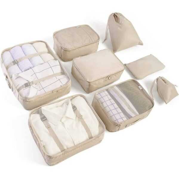 Lubgitsr Kofferorganizer Koffer Organizer set, Packing Cubes Kleidertaschen Schuhbeutel (1-tlg)