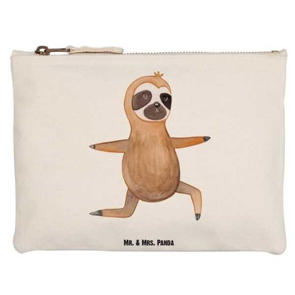 Mr. & Mrs. Panda Kosmetiktasche Grösse XL Große Faultier Yoga - Weiß - Geschenk, Namaste, Kosmetiket (1-tlg), Farbecht