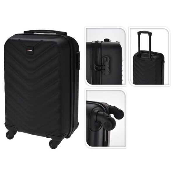 ProWorld Hartschalen-Trolley Koffer Diamant-Design 28 L Schwarz