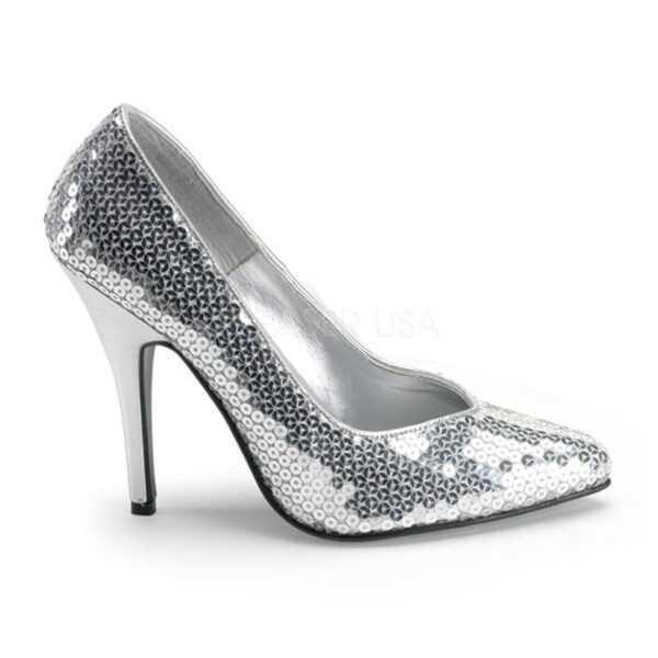 SEDUCE 420SQ ? Damen Pumps ? Silber Pailetten ? Pleaser