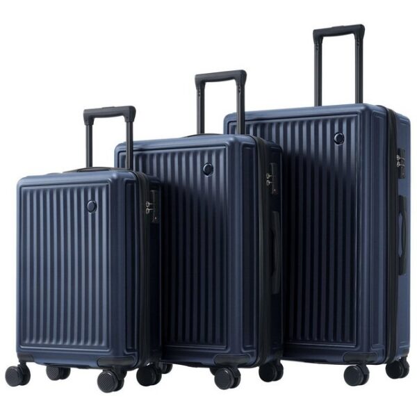 Ulife Trolleyset Hartschalen-Koffer Rollkoffer Reisekoffer Handgepäck, 4 Rollen, ABS-Material, TSA Zollschloss,M-L-XL-Set