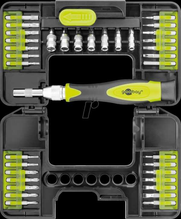 Wentronic goobay - Precision screwdriver with bit and socket set - 37 Stücke - in Koffer (74003)