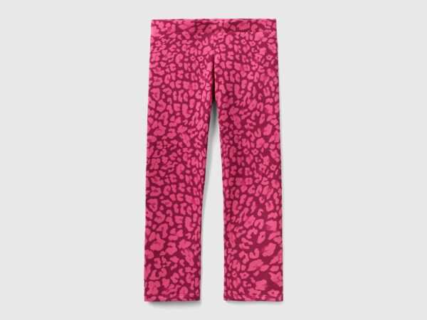 Benetton, Animalier-leggings, größe 3XL, Bunt, female