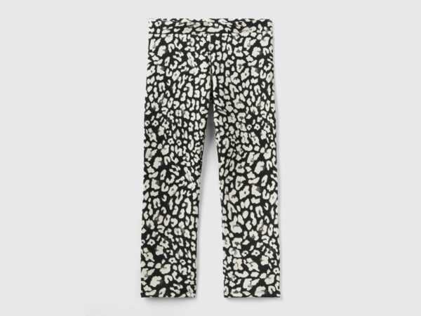 Benetton, Animalier-leggings, größe L, Bunt, female