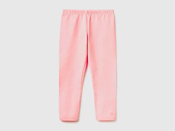 Benetton, Leggings Aus Stretchiger Baumwolle, größe 82, Pink, female