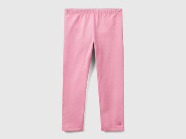 Benetton, Leggings Aus Stretchiger Baumwolle, größe 82, Pink, female