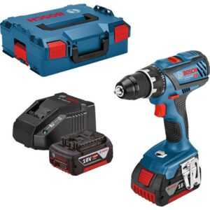 Bosch Professional Akku-Bohrschrauber Professional Set: + 2x GBA 18V 3.0Ah + AL1820 CV, inkl. 2. Akku, inkl. Ladegerät, inkl. Koffer