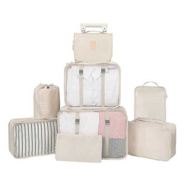 CALIYO Kofferorganizer Packwürfel, 8-teiliges-Set, Organizer für Reisen, für Koffer