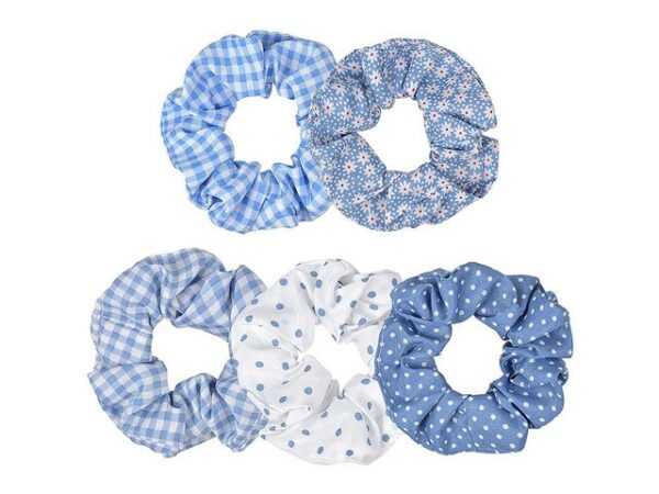 FIDDY Haarband Scrunchies für Haare, Elastische Haargummis Bobbles, Haar Gummibänder, 5-tlg.