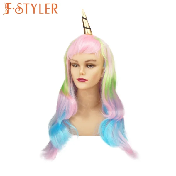 FSTYLER 2024 RTS pony Polly Hot selling cosplay hair Synthetic wigs party wigs surplus clearance one dollar item