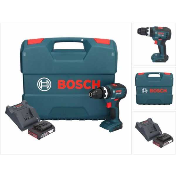 Gsb 18V-55 Professional Akku Schlagbohrschrauber 18 v 55 Nm Brushless + 1x Akku 2,0 Ah + Ladegerät + Koffer - Bosch